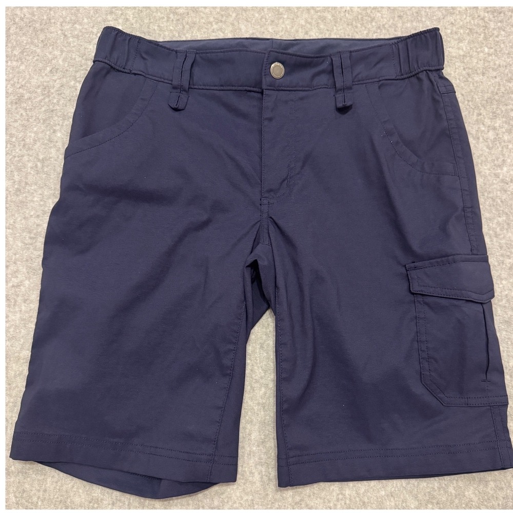 Duluth Trading Co Women 6 Navy Dry on the Fly Cargo Shorts 10 Inseam